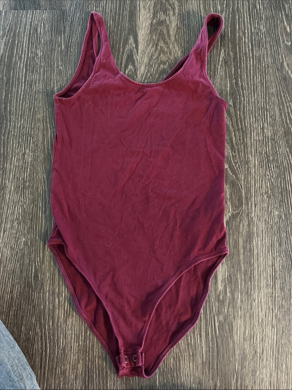 Women’s Burgundy Tank One-Piece Bodysuit